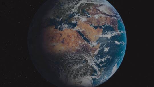 震撼蓝色地球三维动画漫游大气卫星合成背景