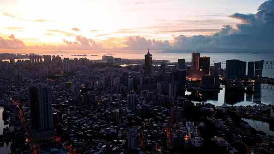 粤港澳大湾区澳门城市风光航拍