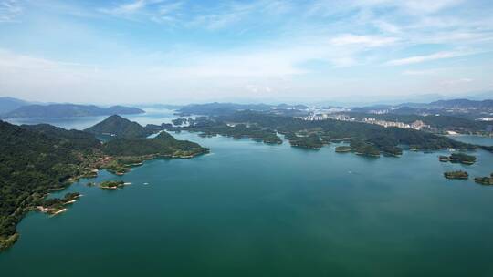 航拍杭州淳安千岛湖风景区