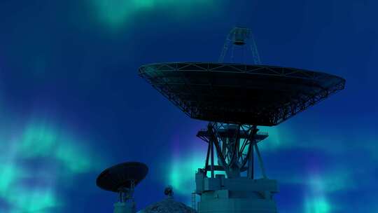 雪山高原5G通讯雷达基站视频素材模板下载
