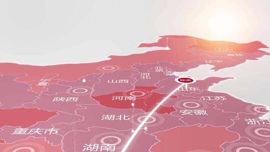 中国地图水墨版本辐射全国地图