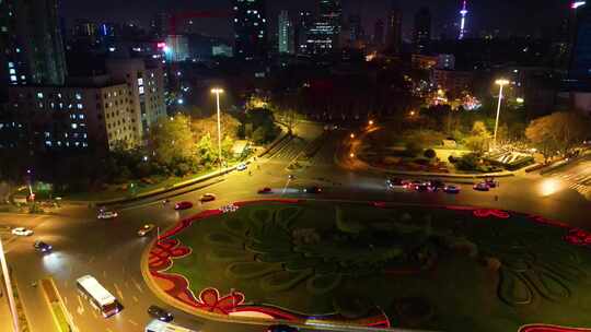 南京市玄武区鼓楼公园紫峰大厦夜景视频素材视频素材模板下载