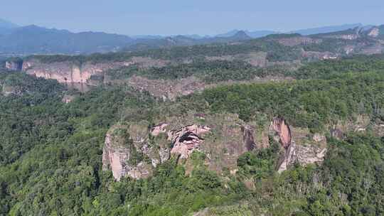 航拍福建泰宁大金湖丹霞地貌5A景区