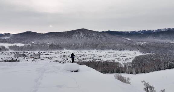 新疆旅游地-喀纳斯、禾木（冬季雪景）