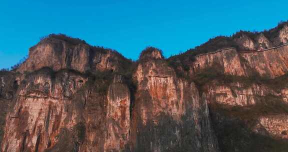 湖南娄底湄江国家地质公园春天航拍