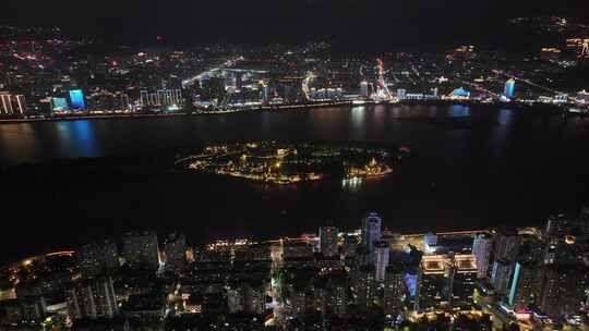 温州鹿城区夜景航拍