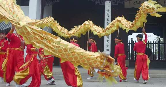 舞龙表演民俗活动素材