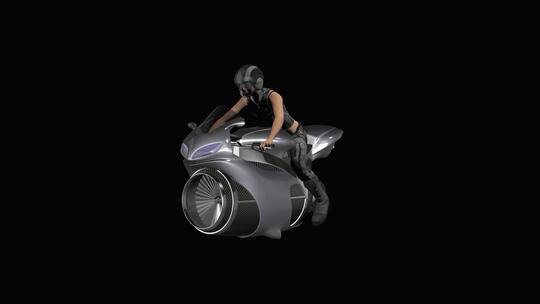 摩托车三维立体模型元素展示