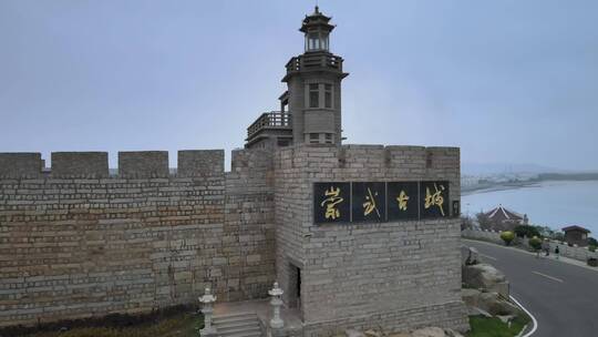 航拍福建闽南泉州崇武古城海岸海边风景