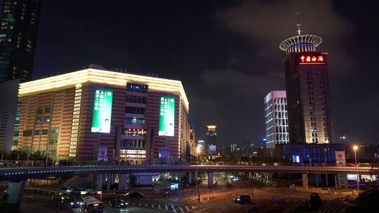 上海陆家嘴正大广场延时摄影-夜景