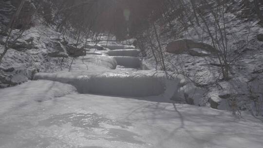 冬季北方冰雪光阴变化LOG视频素材