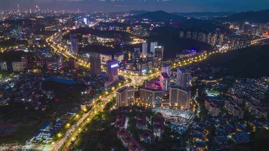 广州黄埔萝岗科学城夜景延时