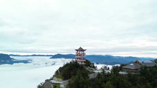 四川广元曾家山龙神阁美景