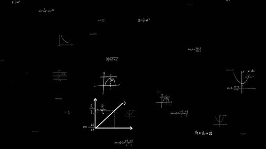 数学几何物理公式视频素材模板下载