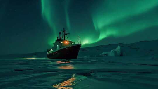 雪山与极光极光延时雪山极光唯美极光