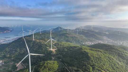 风电 风机  海岛风力发电 海上新能源 延时