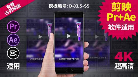 栏目条视频模板Pr+Ae+抖音剪映 D-XL5-S5