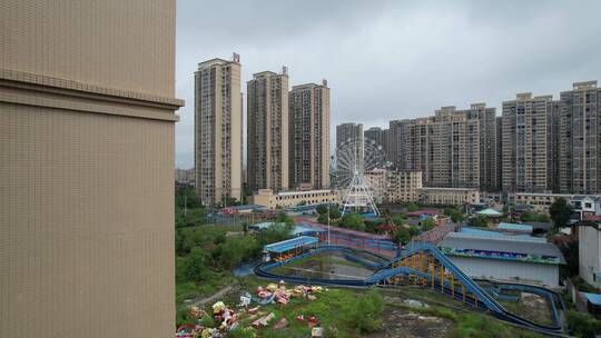 城市上空航拍