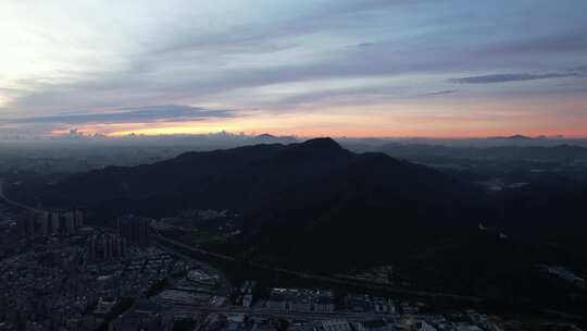 深圳市阳台山日出航拍