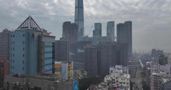 香港环球贸易广场航拍