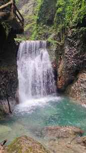 四川成都都江堰青城后山龙隐峡栈道