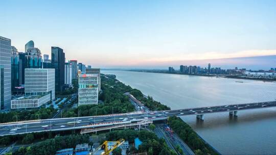 杭州城市的延时风景