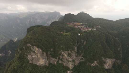 湖南张家界天门山5A景区航拍