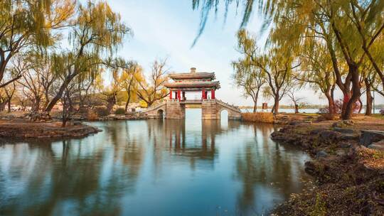 北京颐和园秋天风景