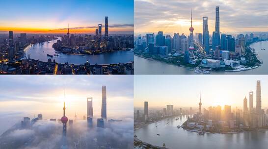 4k延时航拍上海地标大合集