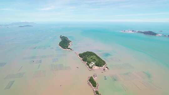 福建宁德霞浦近海养殖风景航拍