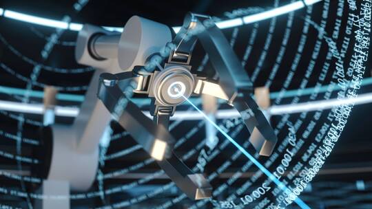 机械臂与智能制造概念 3D渲染