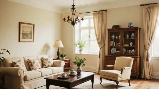 温馨客厅室内装修家具展示