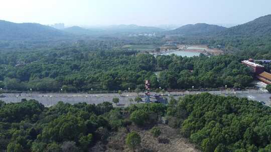 武汉江夏区龙泉寺航拍