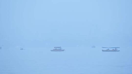 杭州雾西湖江南风景