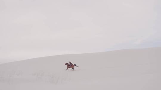 人在沙漠骑马