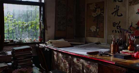 书法家画家工作台