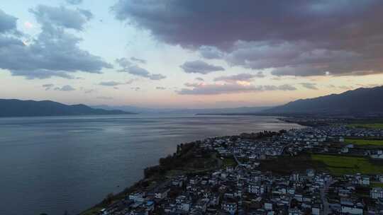 大理苍山洱海霞光土地