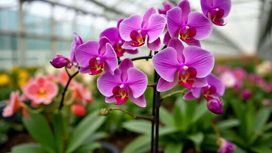 中式雅致兰花盆栽画面