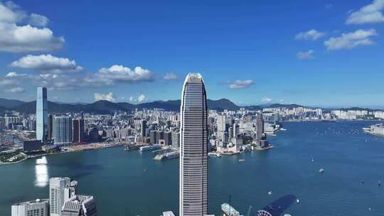 香港维多利亚港航拍