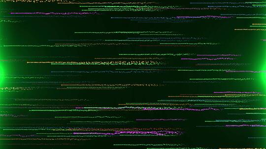 4K绿色粒子横向穿梭循环视频1