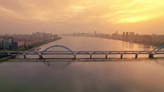 杭州复兴大桥 钱江四桥视频素材模板下载