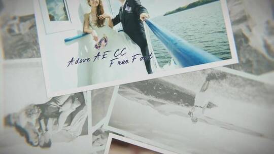 唯美浪漫场景照片展示婚礼开场AE模板AE视频素材教程下载