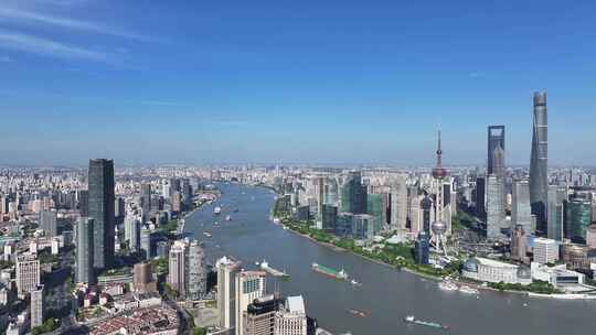 上海陆家嘴CBD航拍