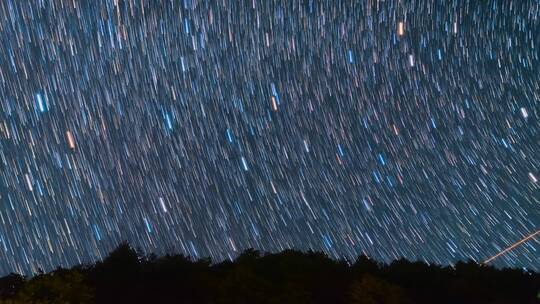 4k星空星轨夜景延时