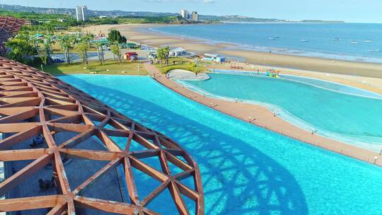 航拍福建漳州漳浦白塘湾景区