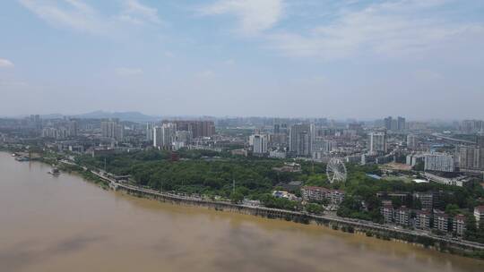 航拍湖南株洲城市大景