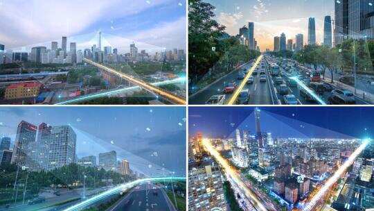 智慧北京科技城市未来城市物联网视频素材模板下载