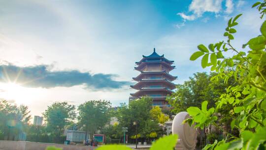 宁夏银川鼓楼古建筑