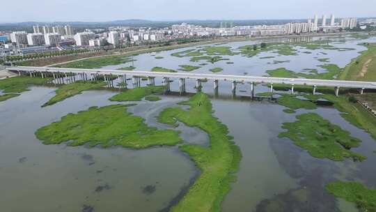 河道风景航拍