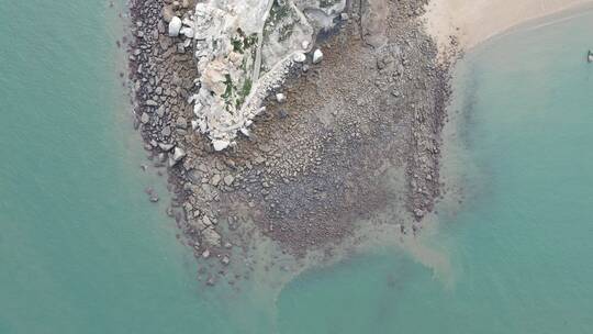 航拍 海上 大海 岛屿 礁石 湄洲岛